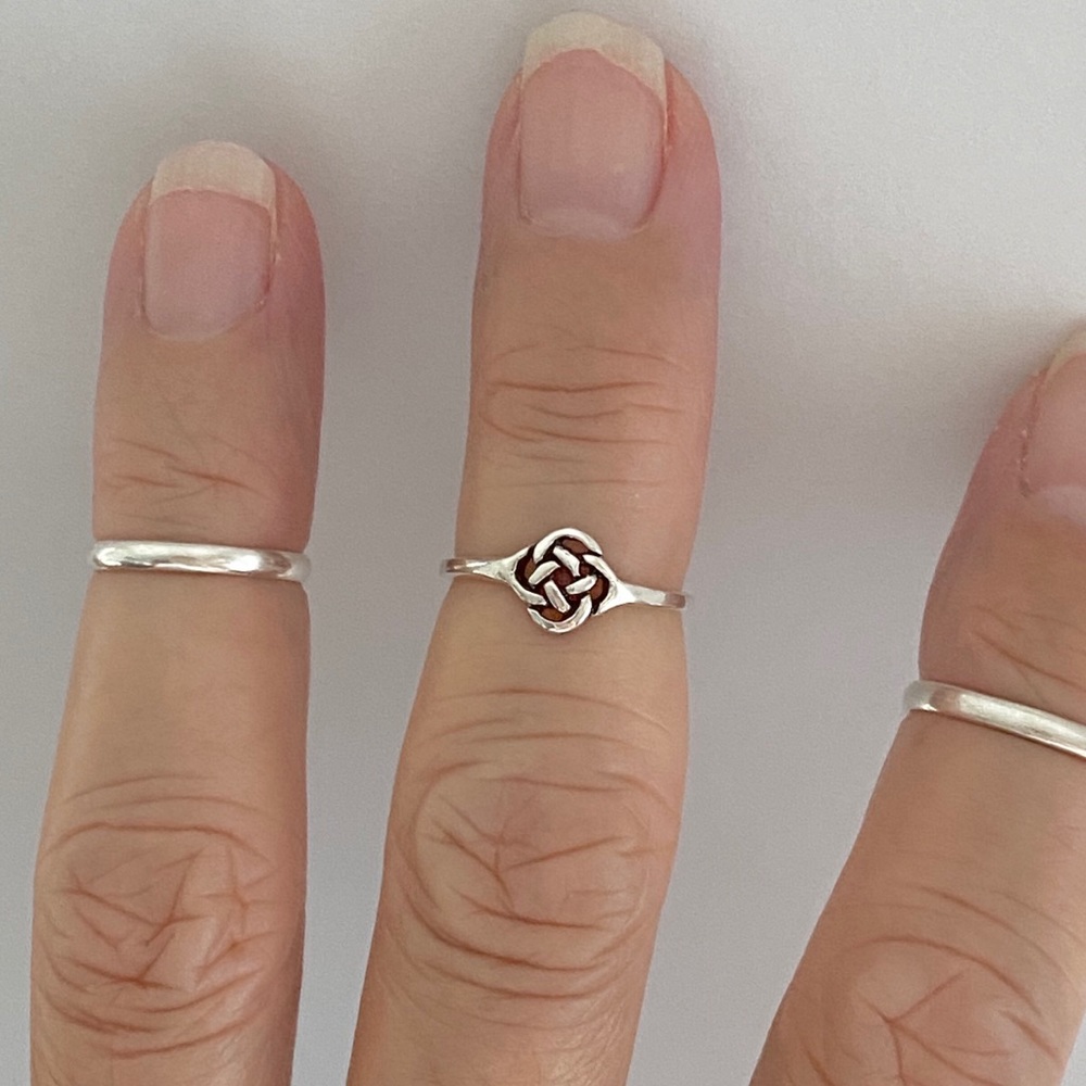 Sterling Silver Tiny Celtic Knot Toe Ring, Dainty - image 7